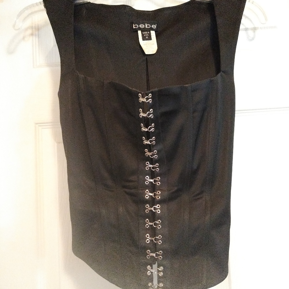 Bebe Black Corset Top - M